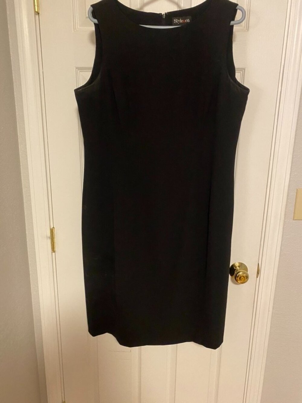Style & Co. Classic Black Sleeveless Sheath Dress Size 16